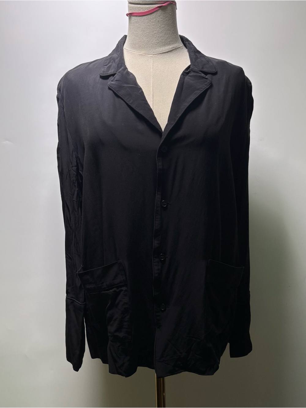 & Other Stories Black Button-Down Shirt Size 8